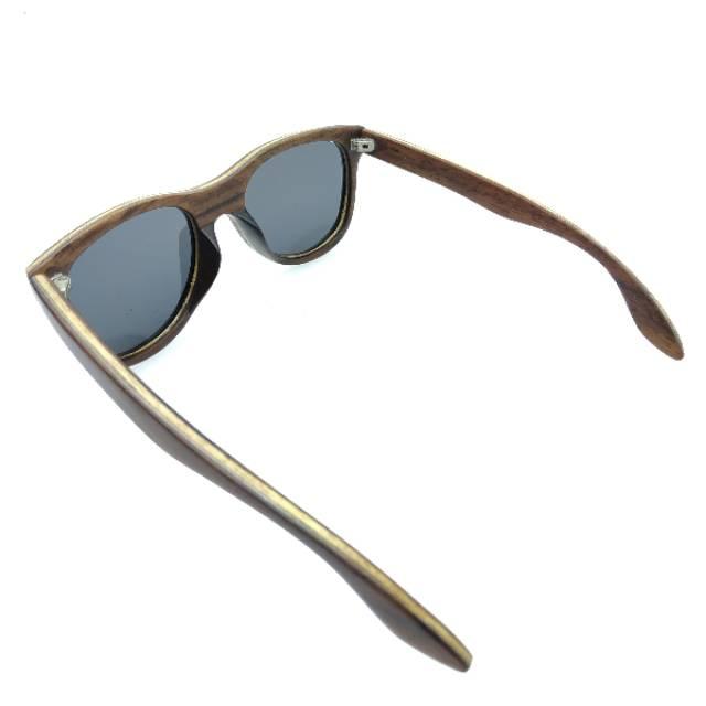 Kacamata Kayu Geni Eyewear Lensa Polarized Fire Kacamata Gaya Full Set