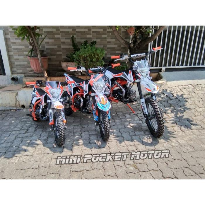 New Motor Mini Trail 50Cc 4Tak + Lampu Depan Ban Ring 10-12 Automatic