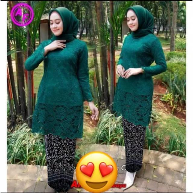 Set Baju Kurung Iriana Brokat - Set Baju Tunik Brokat