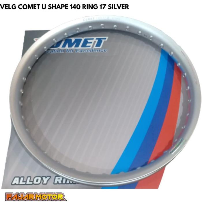 COMET RIM VELG U SHAPE SETENGAH LINGKARAN 140 RING 17 SILVER BLACK 160