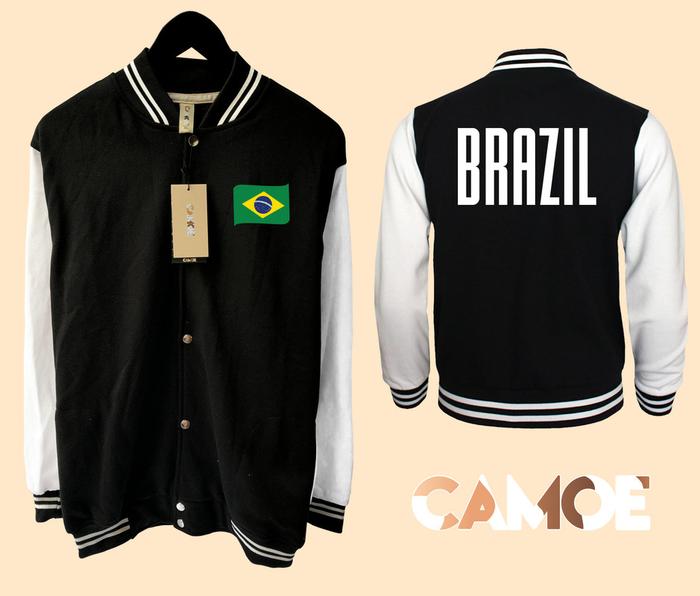 Jaket Baseball Varsity World Cup Piala Dunia bendera Brazil