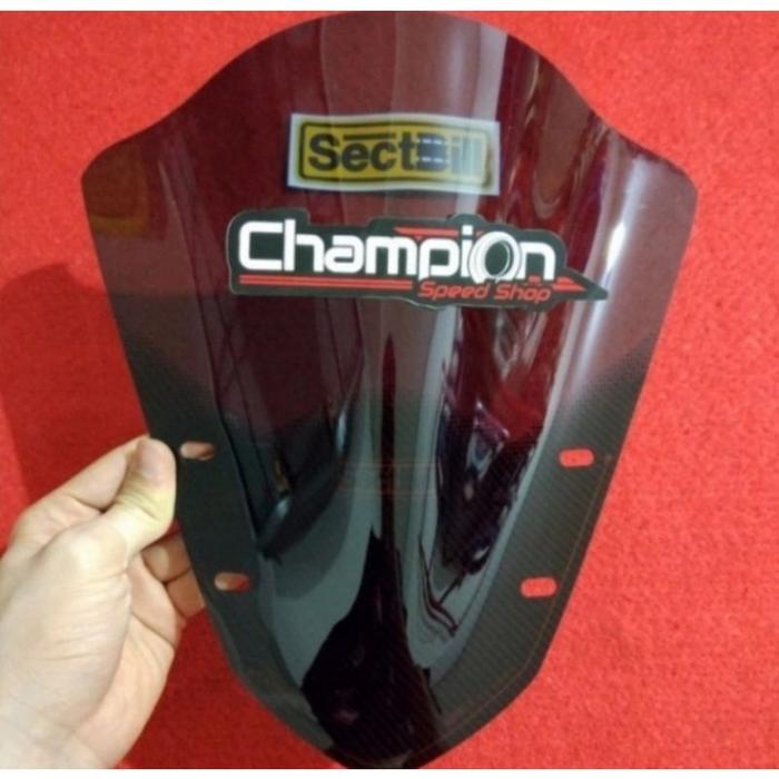 Whinshield visor sectbiil smoke clear carbon series all new aerox 155