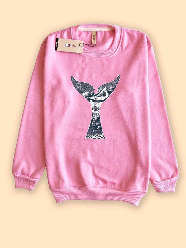 Sweater Sweatshirt Premium CAMOE Killer Whale Orca Tail
