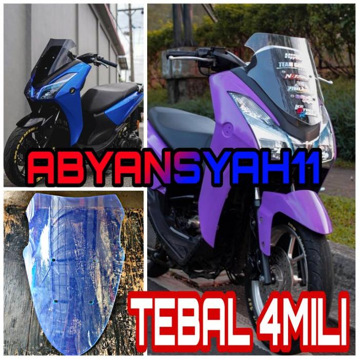 WINDSHIELD VISOR YAMAHA LEXI 125 OCITO HIGH TEBAL 4MILI