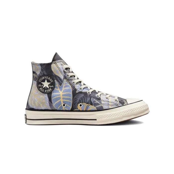Sepatu Converse Chuck 70 High Tropical Leaf Egret black Egret A00482C
