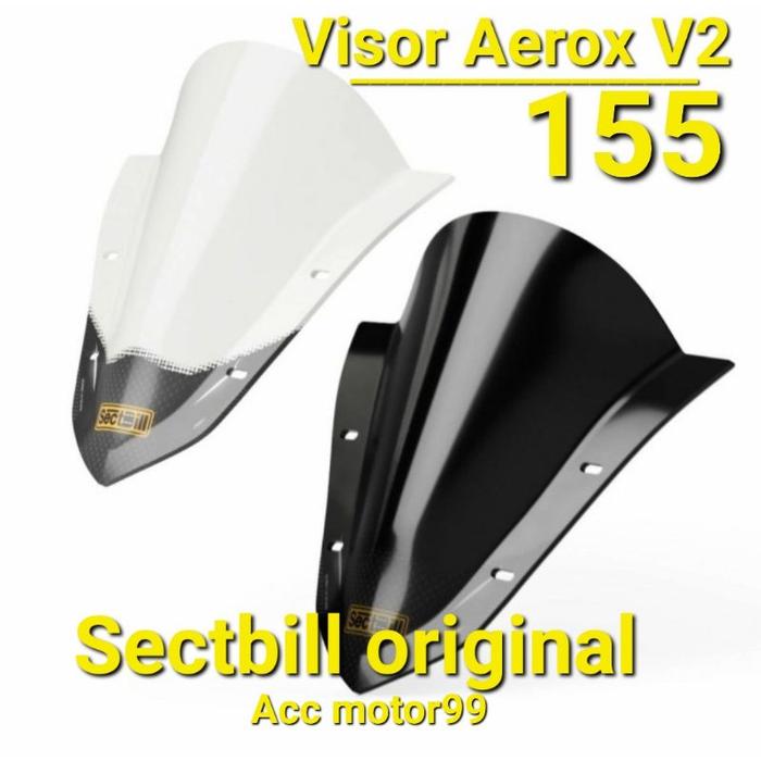 windshield Visor aerox 155 connected 2021 2022 carbon sectbill