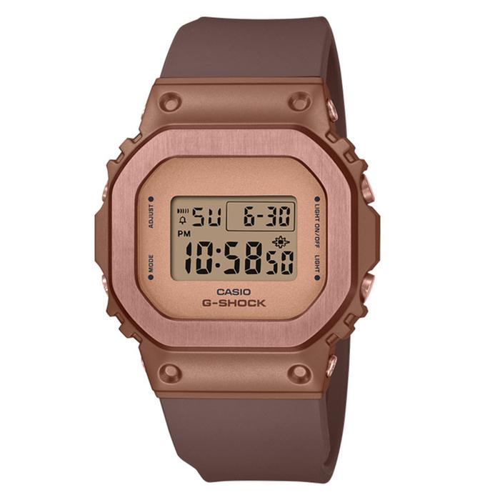 JAM TANGAN WANITA CASIO G-SHOCK ORIGINAL BRONZE GLOW DIGITAL COKLEAT RESIN GM-S5600BR-5D CASIO G SHO