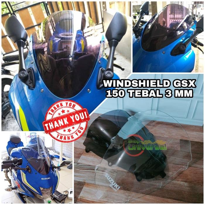 Windshield Visor Motor Suzuki Gsx 150 150r Smoke Clear