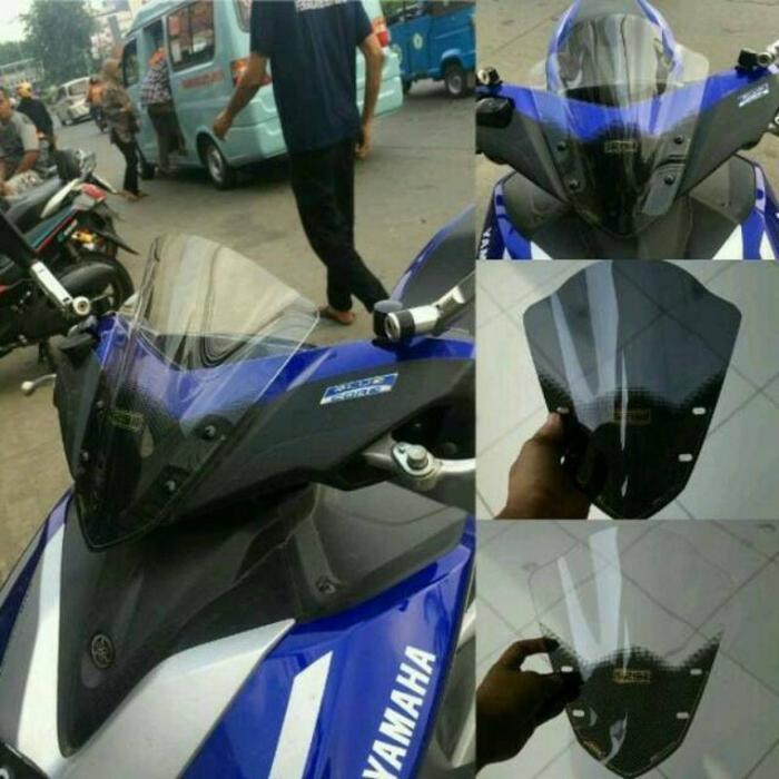 visor winshield tameng yamaha AEROX 155 sectbill gradasi karbon