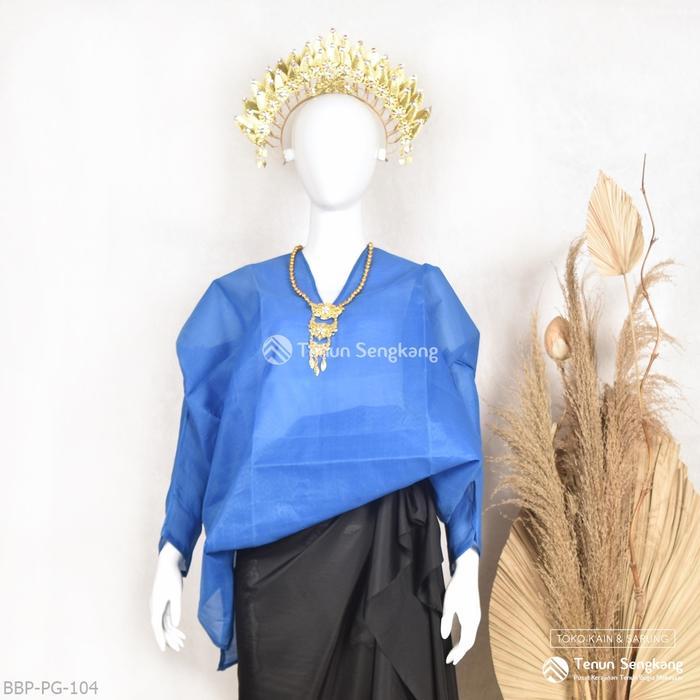 Baju Bodo Bugis Makassar Polos Original Biru - BBP-PG-104