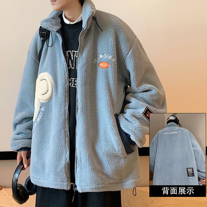 Jaket Pria Casual Keren Mantel Pria 2022 Longgar Lapel Kain Wol Jaket