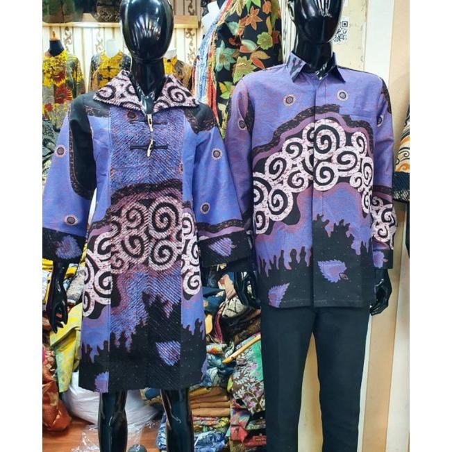 Couple Batik Kekinian Modern Dolby Sikat Coletan Solo Premium Thamrin