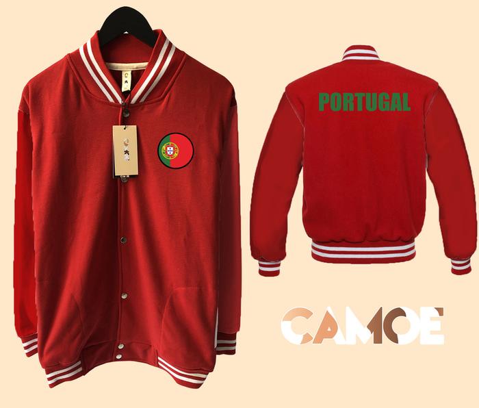 Jaket Varsity Premium CAMOE Portugal Flag Bendera Portugal