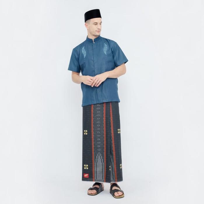 Terbaru Sarung Atlas Premium 790 Songket Special Gerimis Hitam
