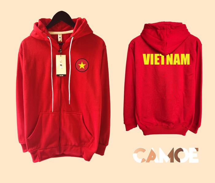 Jaket Hoodie Zipper CAMOE Vietnam Flag Bendera Vietnam