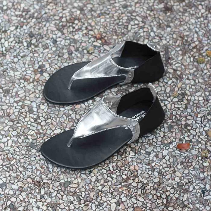 Sandal Wanita Casual Sendal Kasual Sandals Santai Silver LDG 937