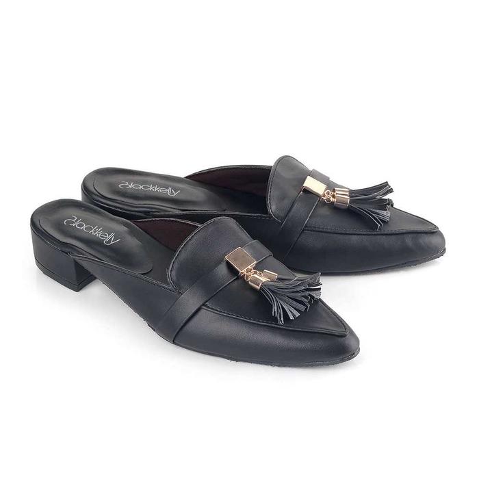 Sepatu Sandal Wanita Casual Sendal Bustong Kasual Hitam LDG BCL 982