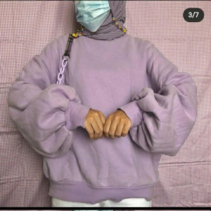 Crewneck Thrift Oversize Lengan Balon