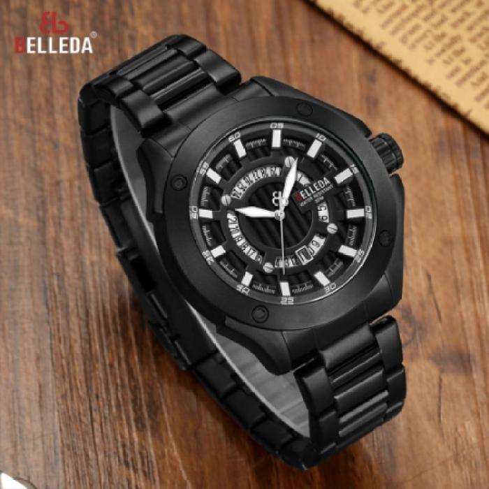 JAM TANGAN PRIA BELLEDA 9185 R-Variasi-BIRU ROSEGOLD