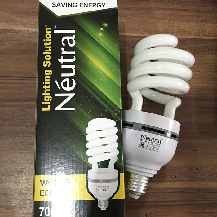 AW* Spiral Neutral 45W 45 Watt Ulir Cahaya Putih 7000K