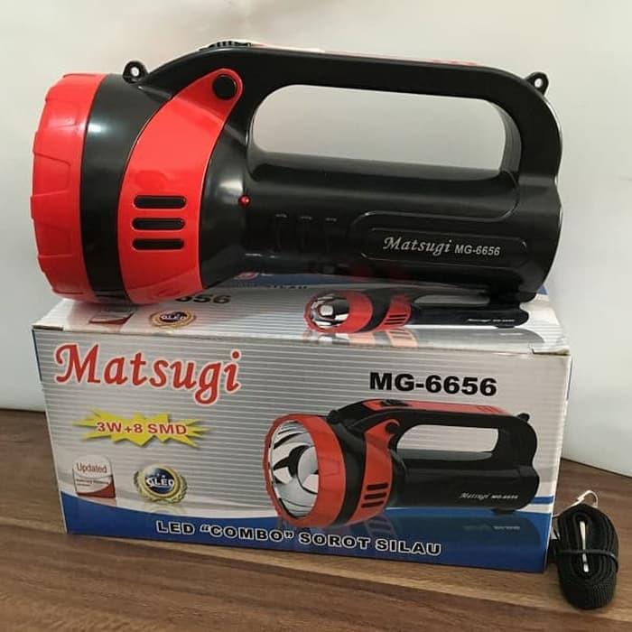 AW* Senter Matsugi MG6656 3W 8SMD Emergency Sorot Putih Terang