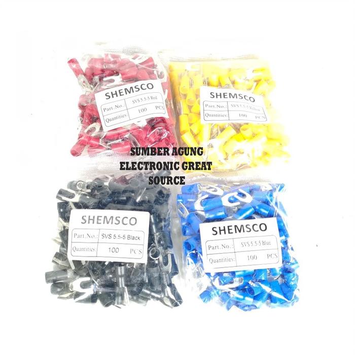 AW* Skun Garpu 5mm SVS 5.5-5 5.5 Warna Merah Kuning Hitam Biru Skun Y
