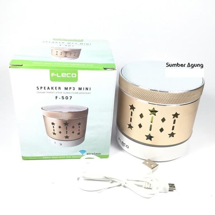 AW* Fleco F507 Speaker MP3 Mini Porrtable Lampu Bintang Bluetooh USB