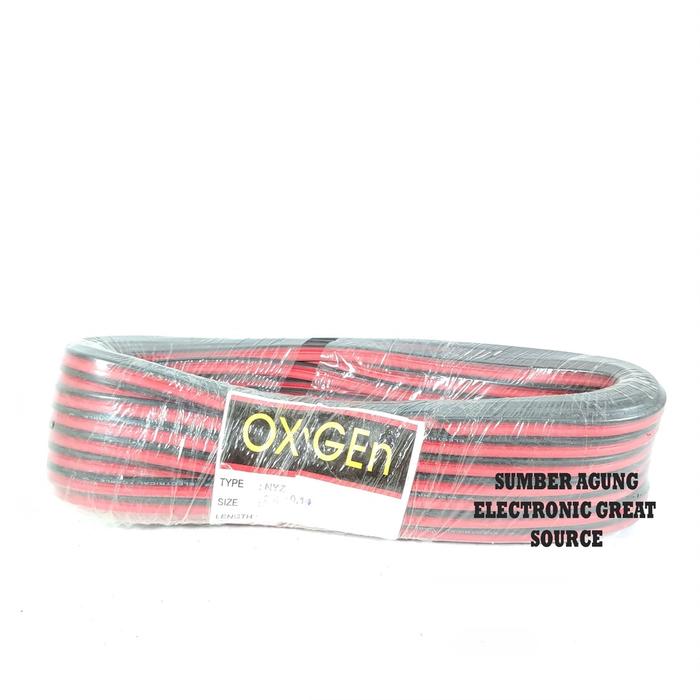 AW* Kabel Serabut Listrik Audio NYZ 2x23 30 OXYGEN Merah Hitam