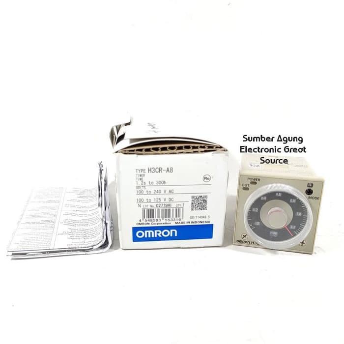 AW* Timer Panel Listrik OMRON H3CR-A8 H3CR A8 100 240V AC Made in