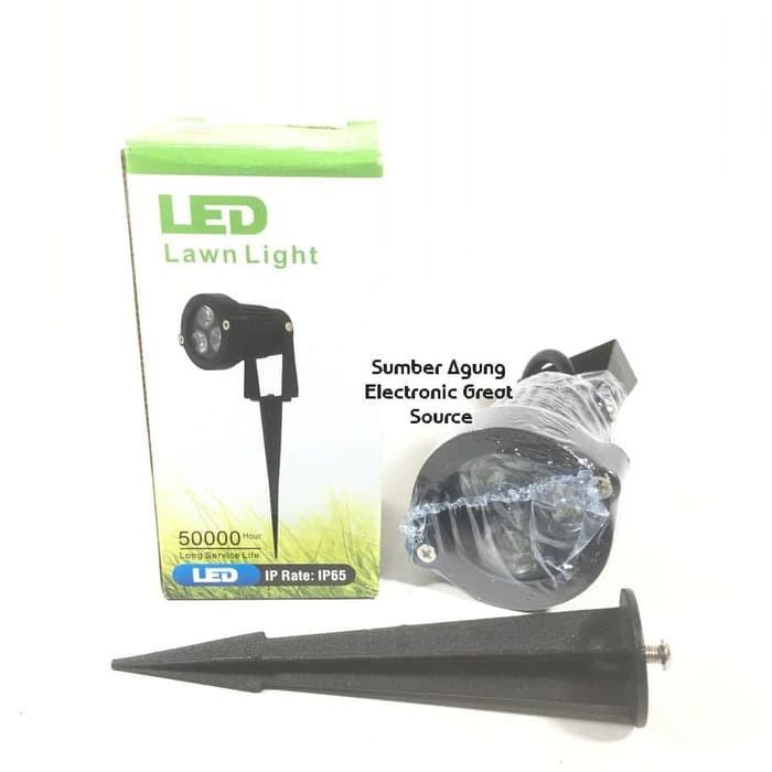 AW* Lampu Taman Sorot Cahaya Kuning 3Mata 3000K Oska 9070 LED Outddoor