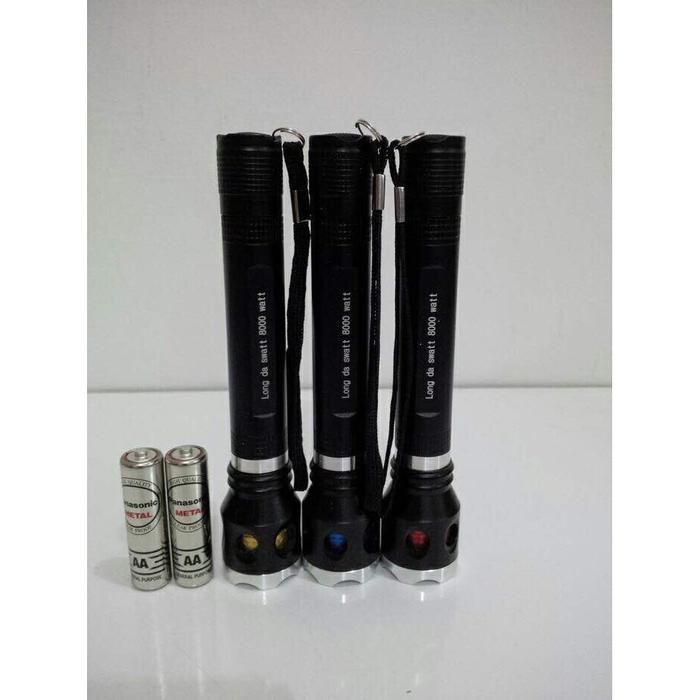 AW* Senter Besi Zoom SWAT Batu Baterai 2xA2 2pcs A2 Kecil Ramping