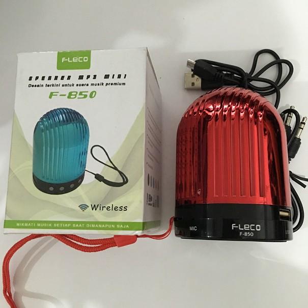 AW* Speaker MP3 Mini Fleco F850 Bluetooth USB Memori AUX