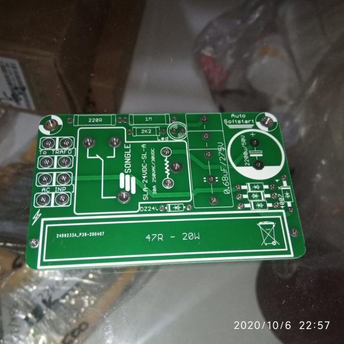AW % PCB SOFTSTART fiber dua layer