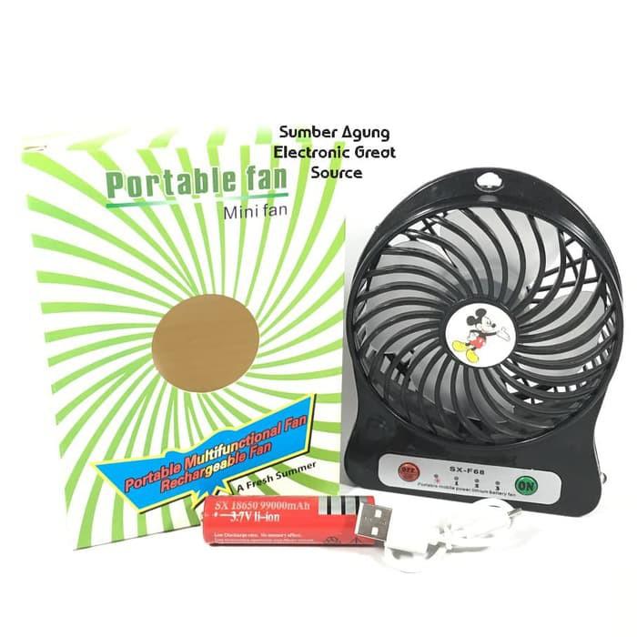 AW* Portable Mini Fan Murah Berkualitas Pengatur Kecepatan Disney Cas