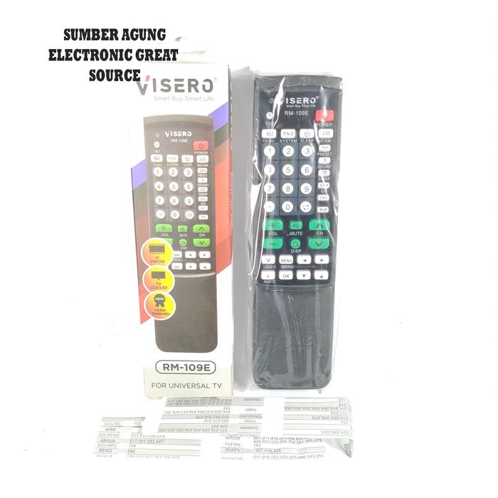 AW* RM109E Visero Remot TV Universal Segala Merk IC PIntar Murah