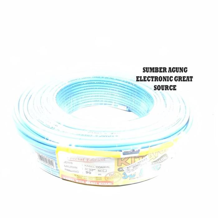 AW* Kabel Antena Kitani 3C 90M 90 Meter Coaxial Cable Biru Gambar