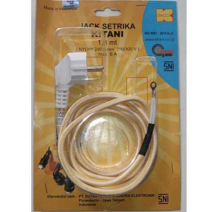 AW % Kabel SETRIKA KITANI arde 2 kabel 1.8 meter NYLHY 2x0,5mm SNI