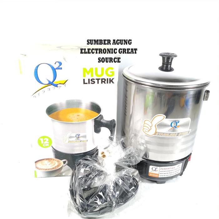 AW* Mug Listrik 12cm Q2 8012 Panci Listrik Pemanas Air Hingga Mendidih
