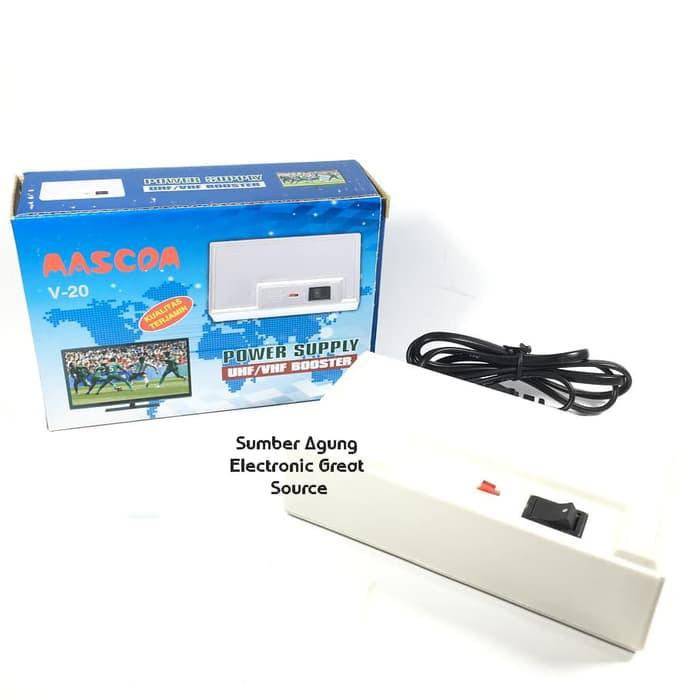 AW* Booster Mascom V20 Power SUpply UHF VHF Gambar Terang Jelas