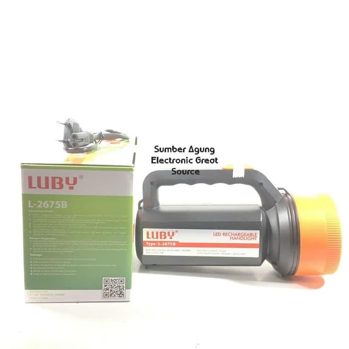 AW* Senter Luby L2675 L2675B 2675 7W Tahan Hingga 8Jam Jumbo Besar Cas
