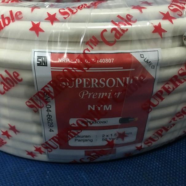 AW* Kabel Listrik 2x1.5 2x1,5 LMK Standar PLN Tembaga Supersonic SS