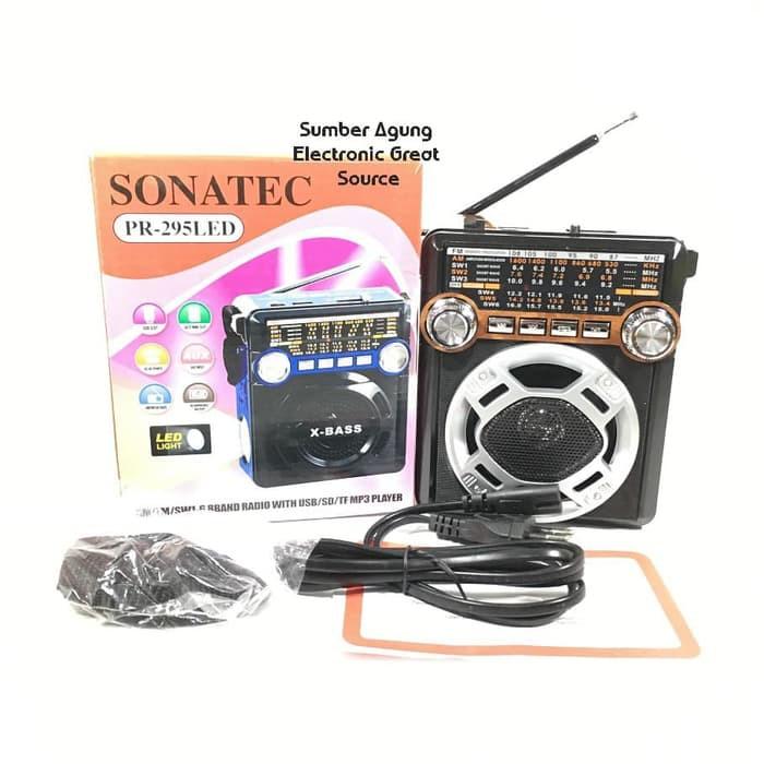 AW* Speaker Besar Sonatec PR295LED 295 PR295 Radio USB SD TF MP3