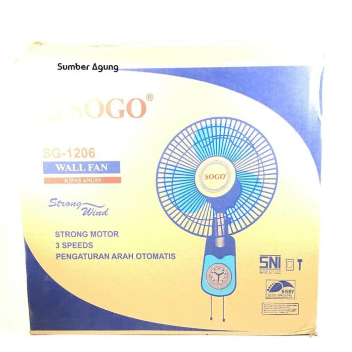 AW* Kipas Angin Tempel Tembok Wall Fan Kipas Dinding 12inch Merk Sogo