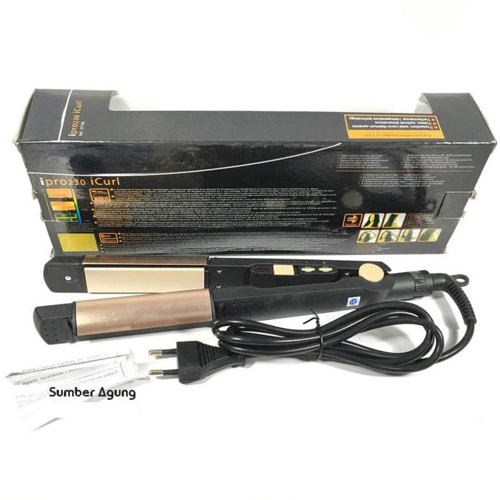 AW* Catok Rambut 2in1 ipro230 iCurl Lurus Curly Pasti Jadi Suhu Hingga