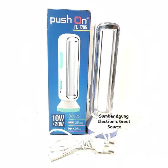 AW* Push On FL1705 1705 Emergency Senter 10W+20W Tahan 10Jam 2500Mah