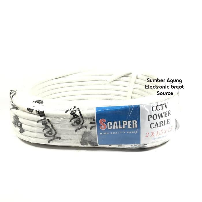 AW* Kabel Listrik Putih Kawat Scalper 2x1.5 Tidak SNI Ukuran 15 10