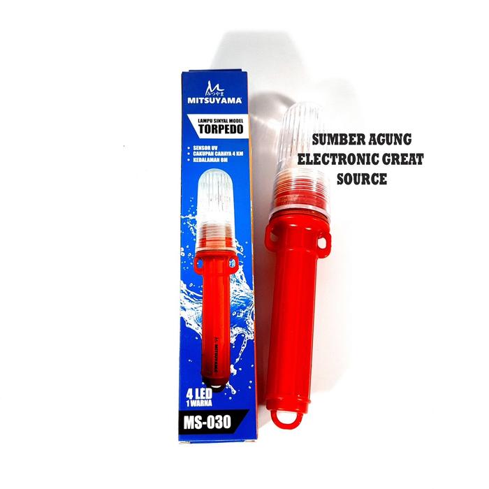 AW* Mitsuyama MS030 Lampu Sinyal Model Torpedo Kelip 4LED 1Warna