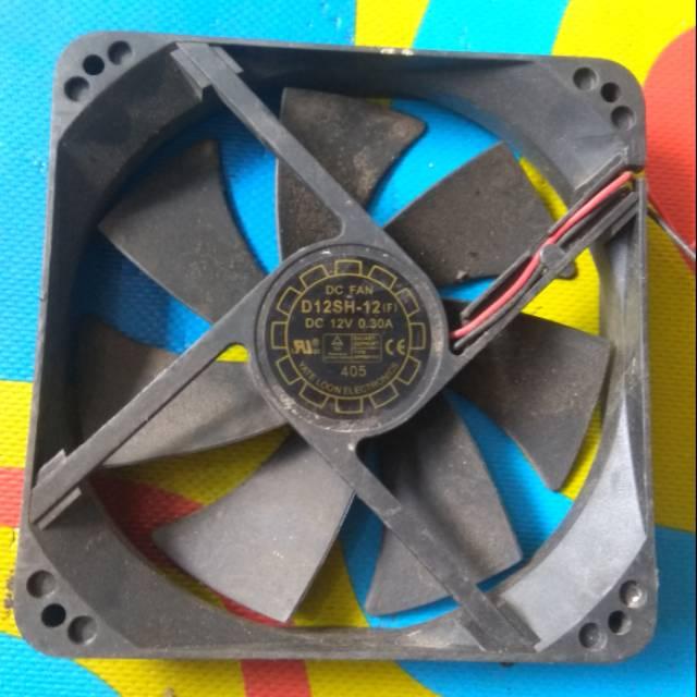 AW* Kipas murah dc 12v. 0.30 amper besar. 12x12cm bekas, Kipas fan.