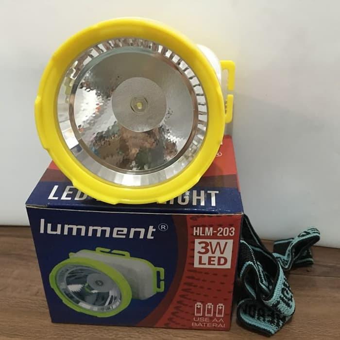 AW* Senter Kepala Lumment HLM203 3W LED Super Terang Baterai AAA