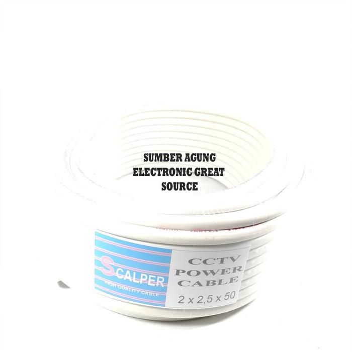 AW* Kabel Kawat Isi 2 Scalper 2x2.5 Panjang Warna Putih Untuk Listrik